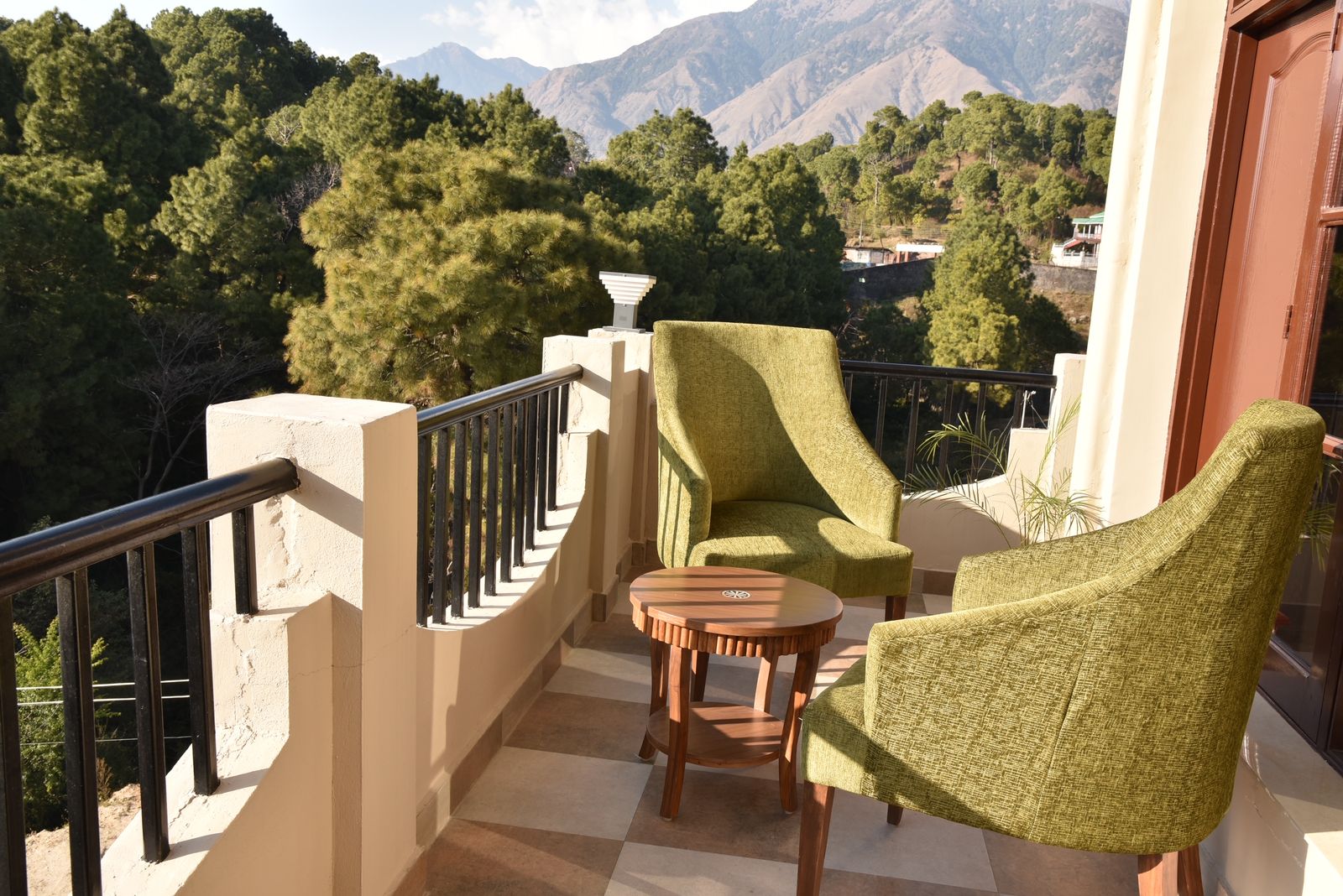 Balcony with mountain views