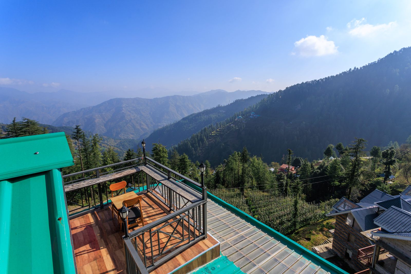The rooftop deck